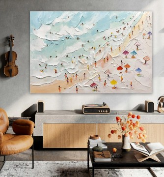Impressionismus Werke - Schwimmsport Strand Sommer Zimmerdekoration von Knife